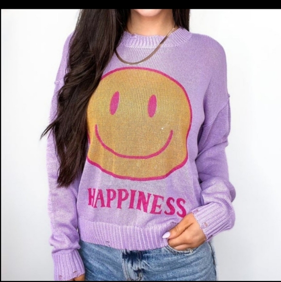 Kori America NWT Smiley Face Sweater Medium. - Picture 1 of 11